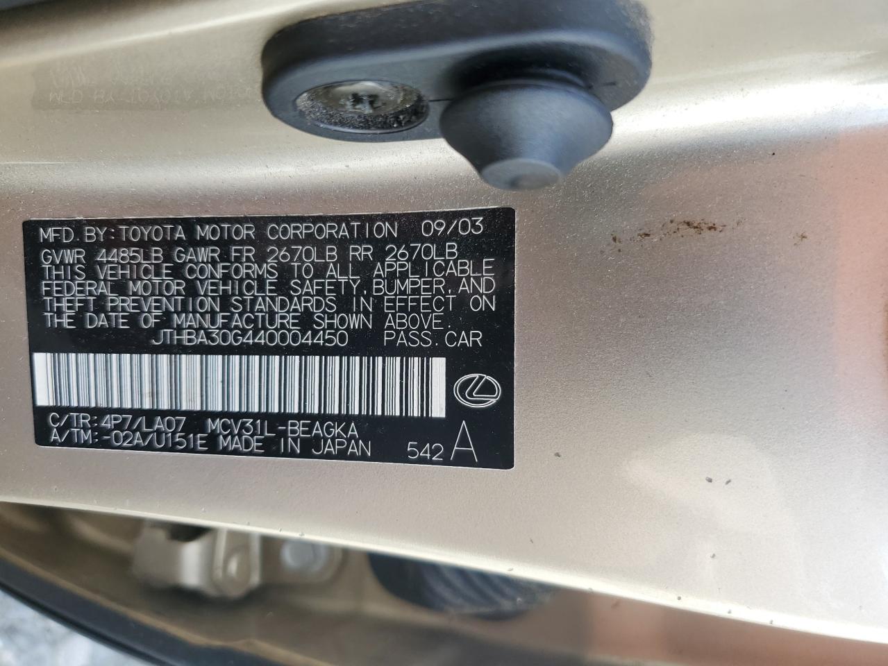 Lexus Es 330 Image 8