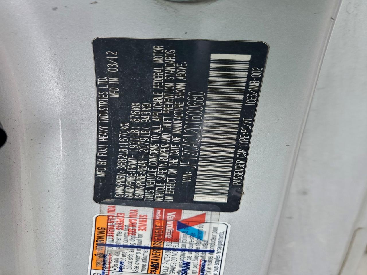 Subaru BRZ 2.0 Limited Image 10