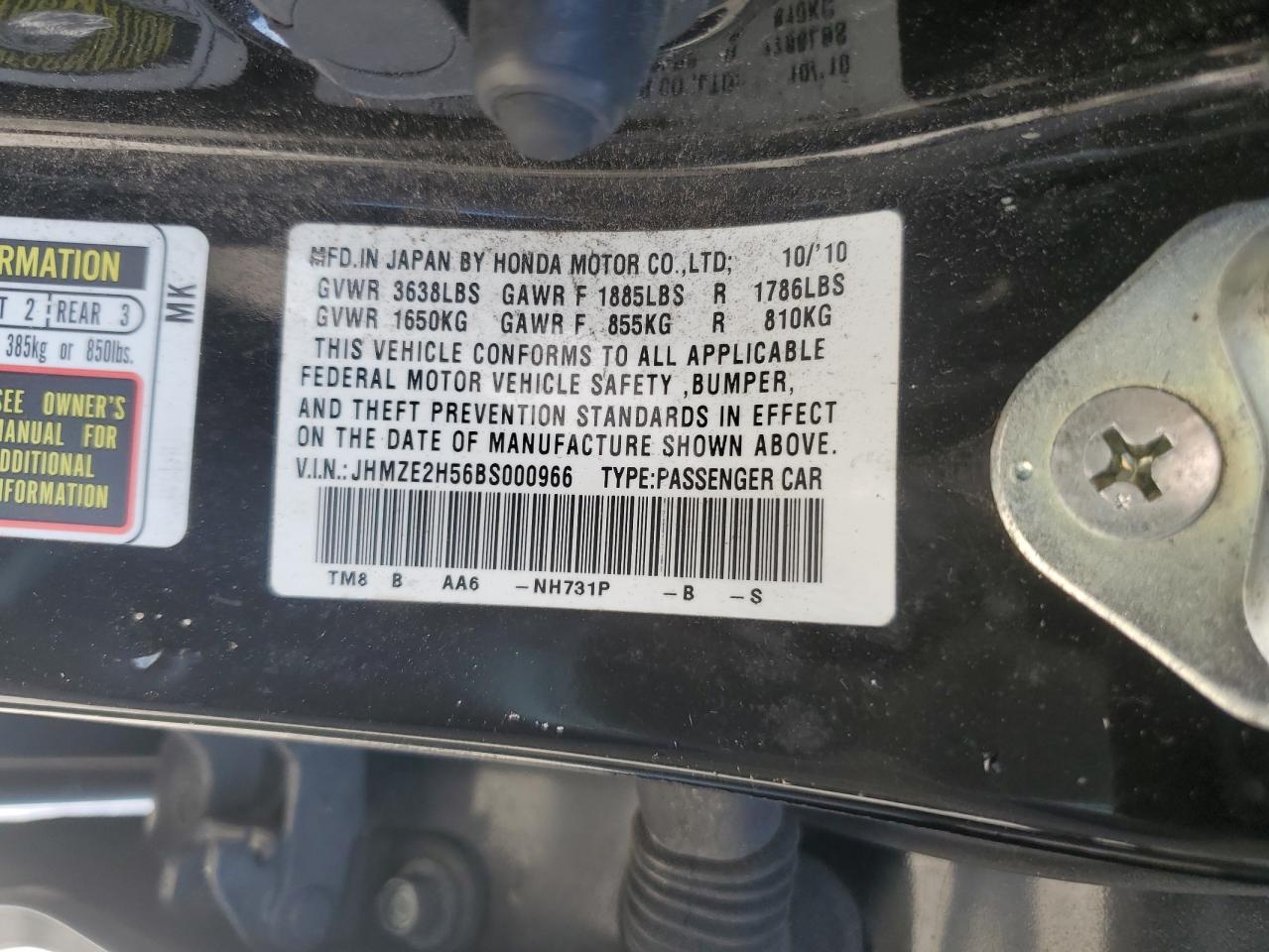 Honda Insight Lx Image 7